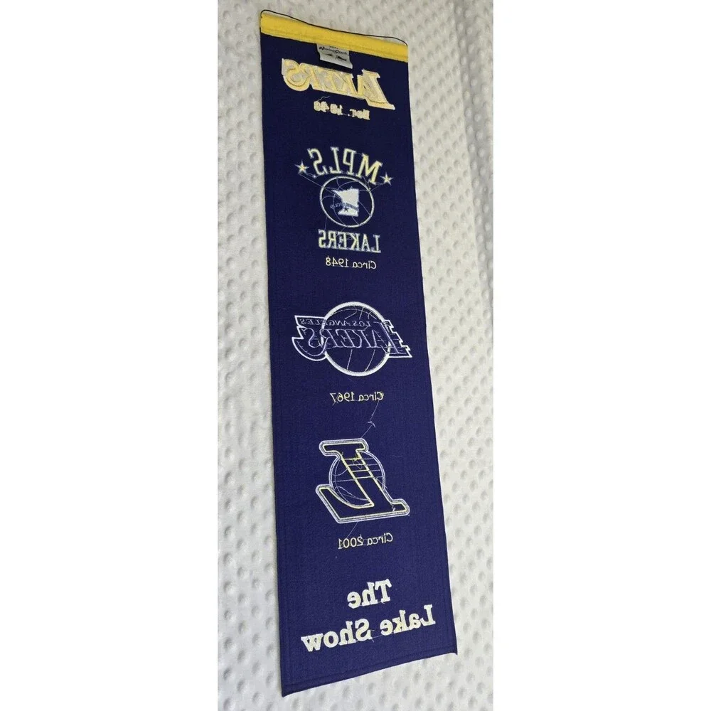 Los Angeles Lakers NBA Winning Streak Embroidered Wool Heritage Wall Banner 2017
